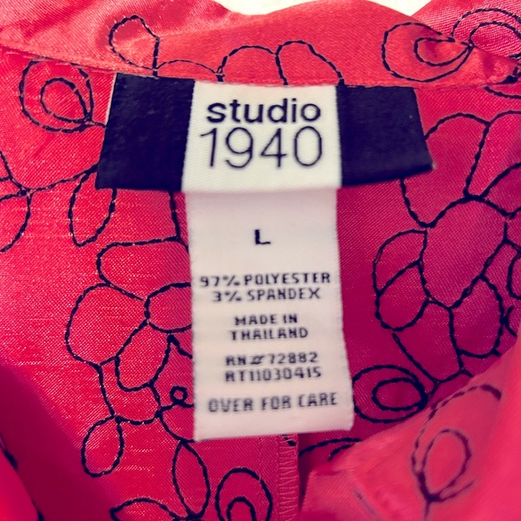 Studio 19490 Hot Pink Embellished Blouse - Picture 3 of 4